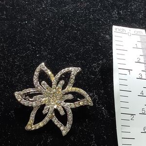 Source Unknown Gold and Silver Crystal Brooch